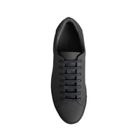Sneakers en cuir à motif check perforé - Steel Grey