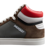 Sneakers montantes en cuir et cuir velours - Steel Grey