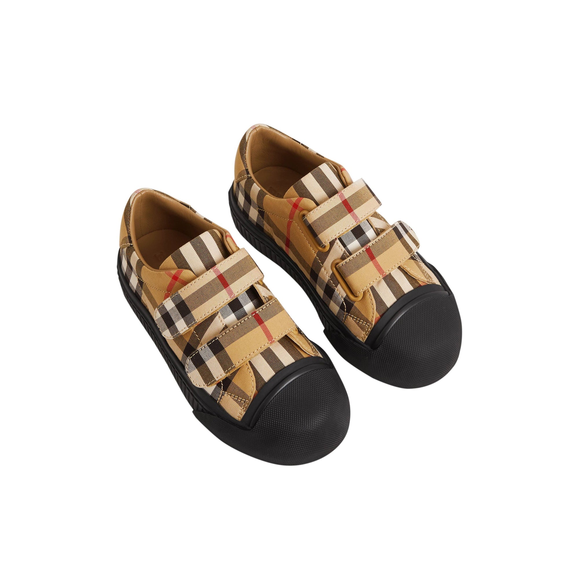 Sneakers en cuir à motif Vintage check - Antique Yellow & Black