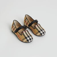 Ballerines à motif Vintage check - Antique Yellow