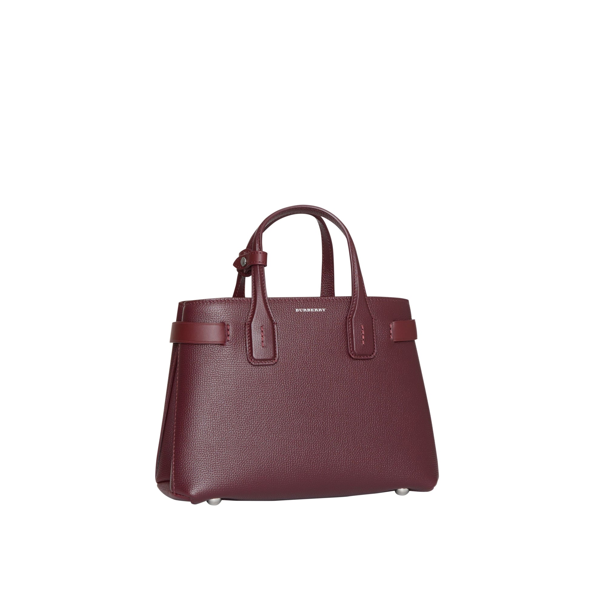 Petit sac The Banner en cuir à à motif Vintage check - Mahogany Red