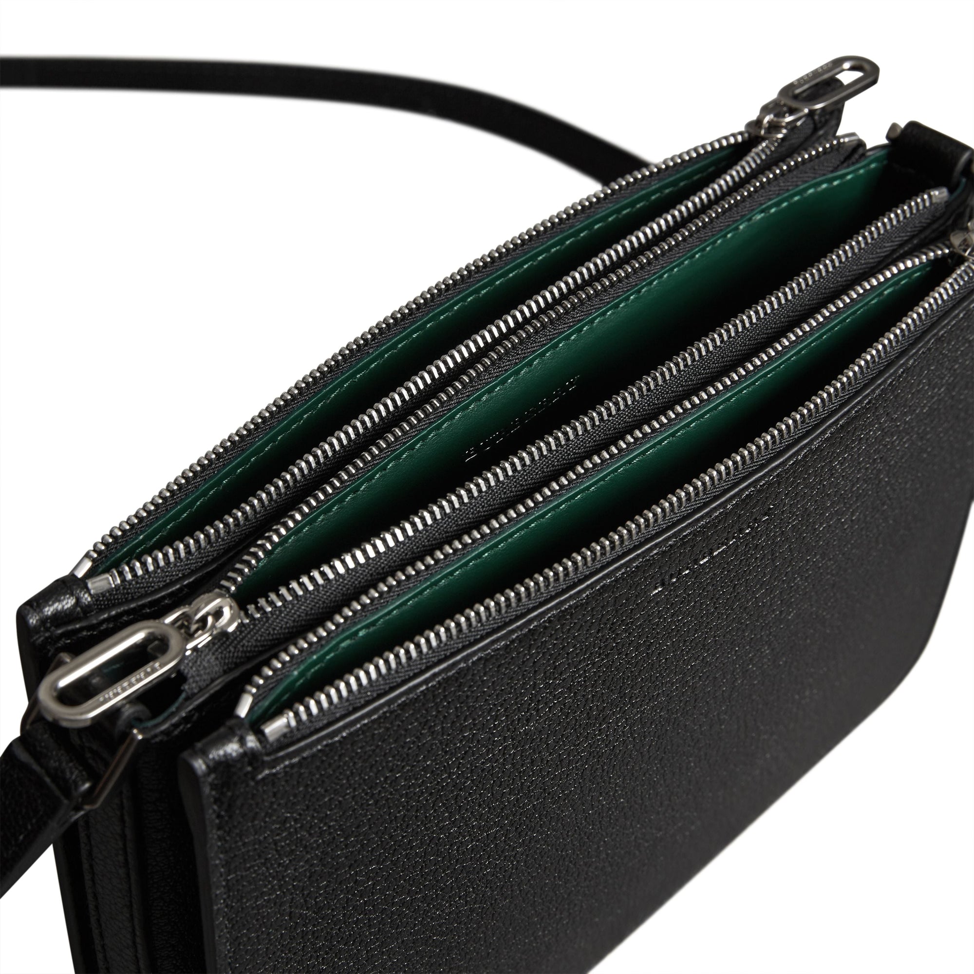 Sac à bandoulière en cuir grainé - Black