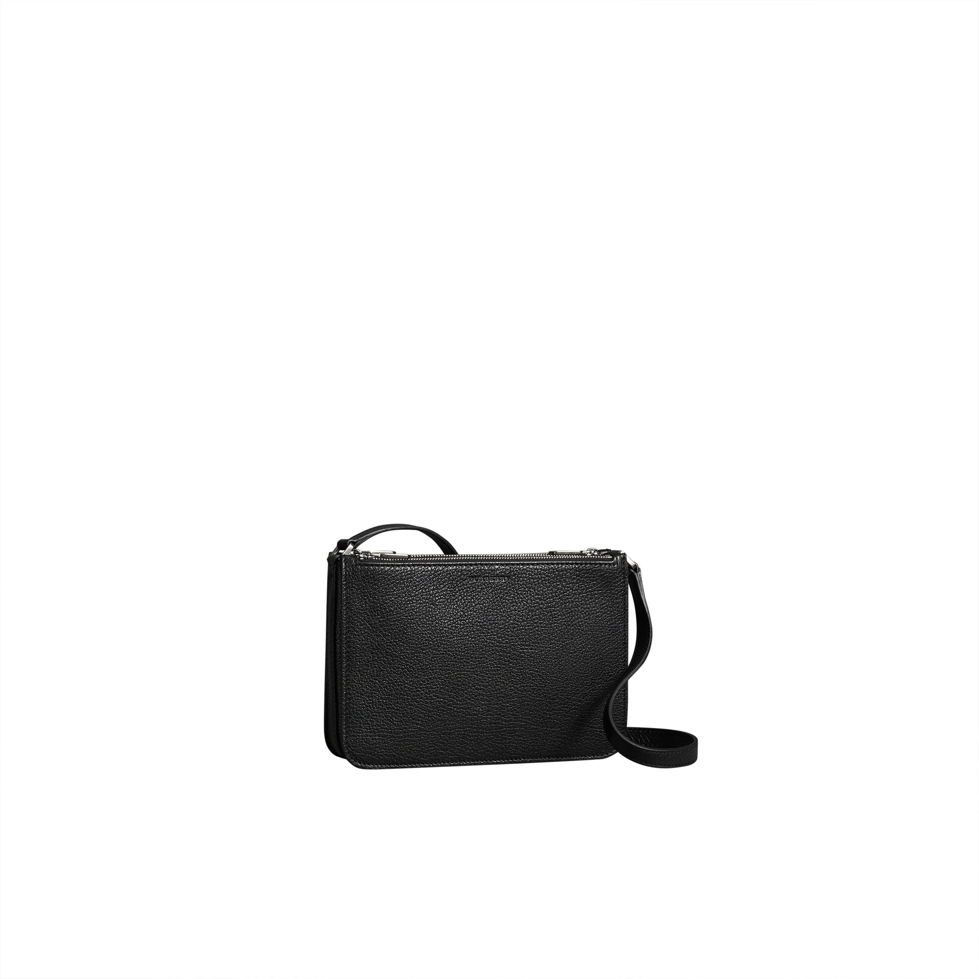 Sac à bandoulière en cuir grainé - Black