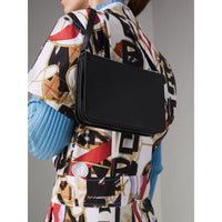 Sac à bandoulière en cuir grainé - Black