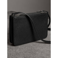 Sac à bandoulière en cuir grainé - Black