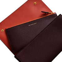 Portefeuille continental en cuir bicolore - Deep Claret