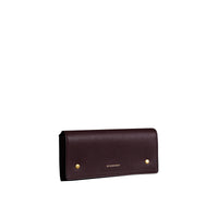 Portefeuille continental en cuir bicolore - Deep Claret