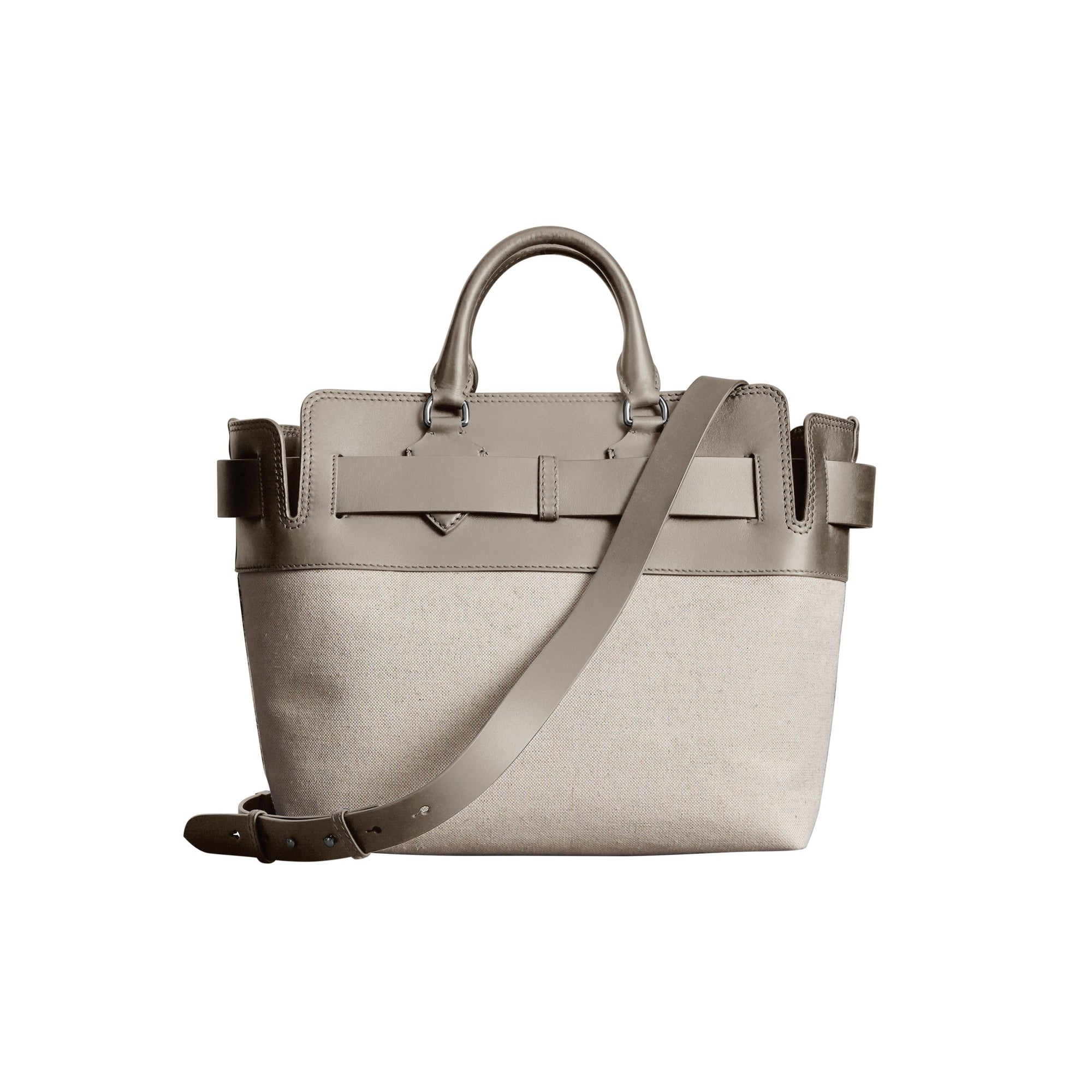 Sac The Belt moyen en toile et cuir - Mineral Grey