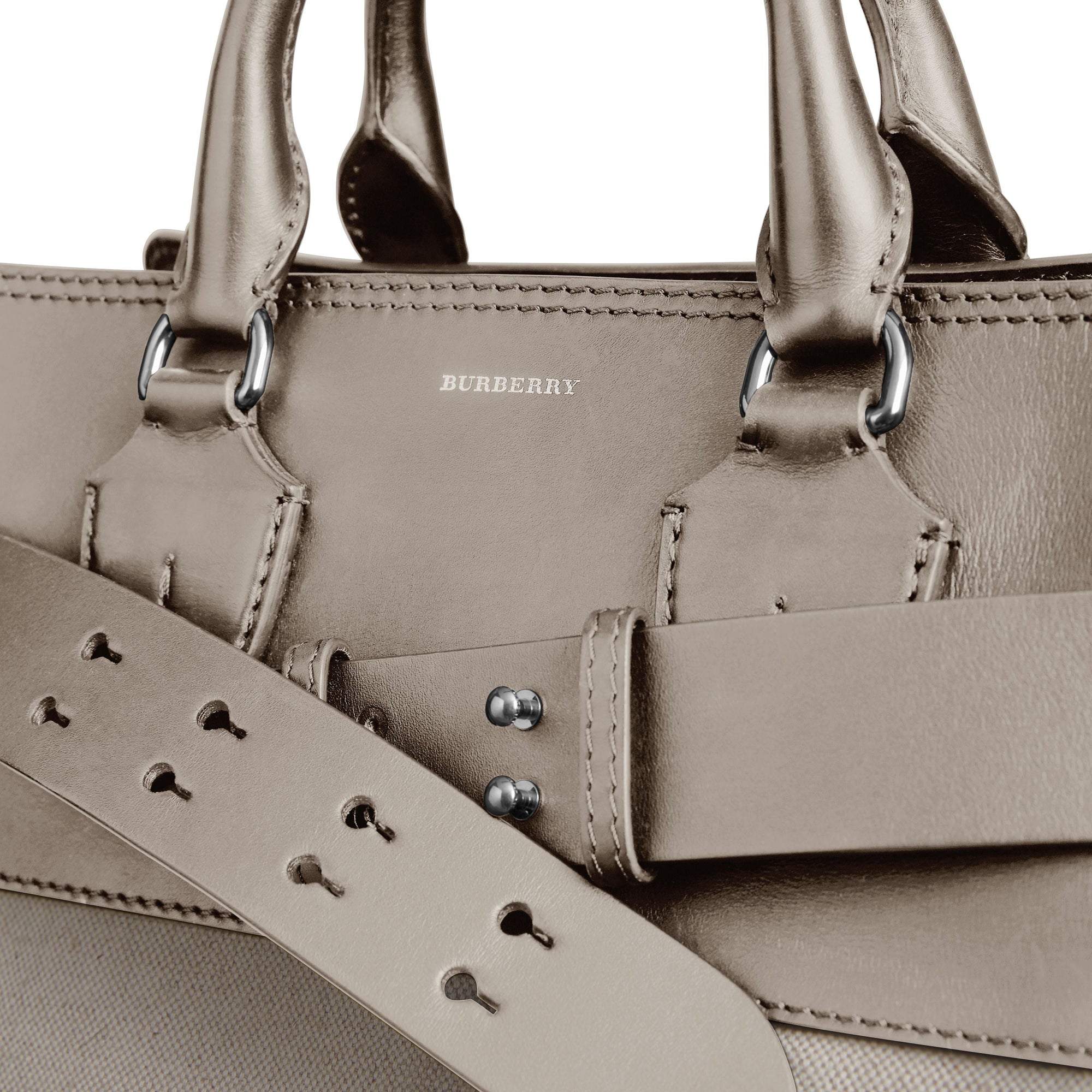 Sac The Belt moyen en toile et cuir - Mineral Grey
