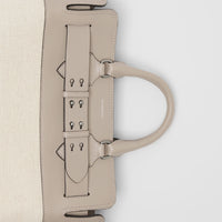 Sac The Belt moyen en toile et cuir - Mineral Grey
