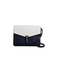 Sac à bandoulière en cuir bicolore - Regency Black & Chalk White