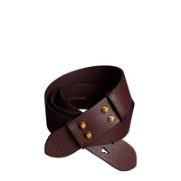 Ceinture en cuir grainé pour sac moyen The Belt - Deep Claret