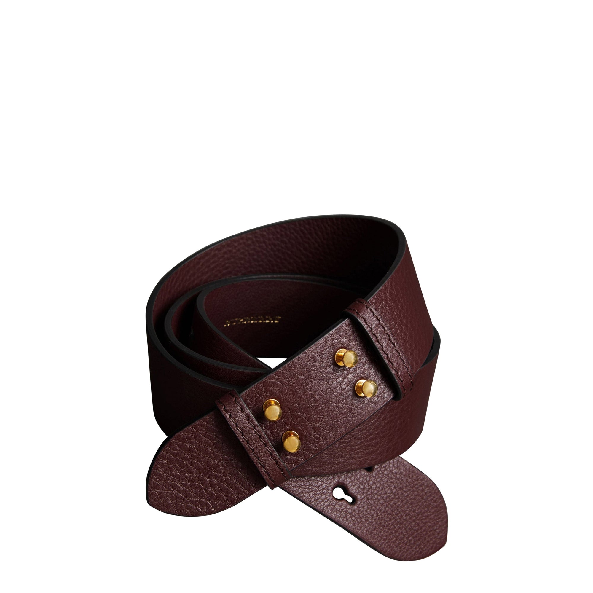 Ceinture en cuir grainé pour sac moyen The Belt - Deep Claret