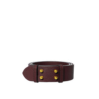 Ceinture en cuir grainé pour sac moyen The Belt - Deep Claret