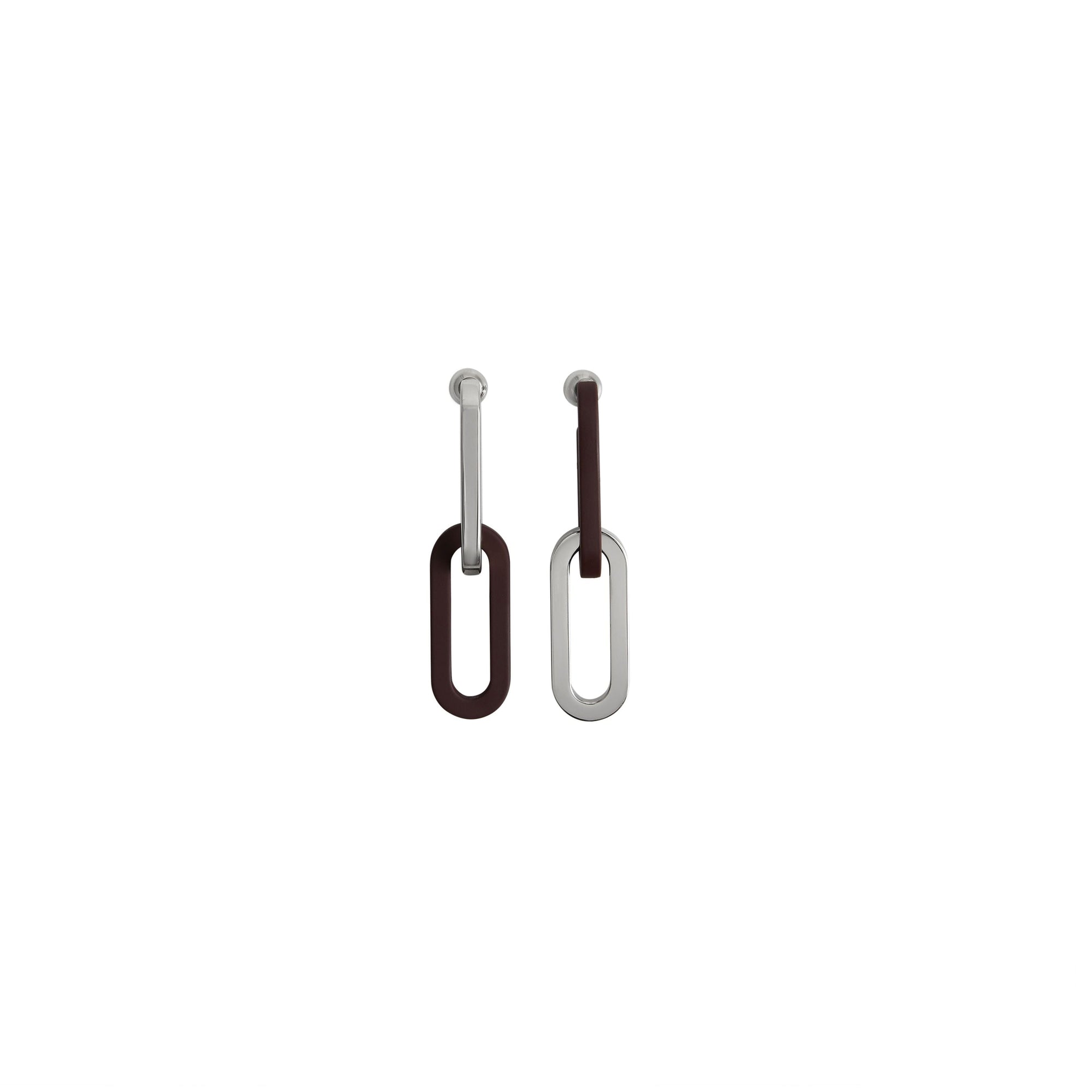 Boucles d'oreilles à maillons - Deep Claret