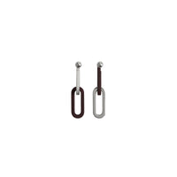 Boucles d'oreilles à maillons - Deep Claret