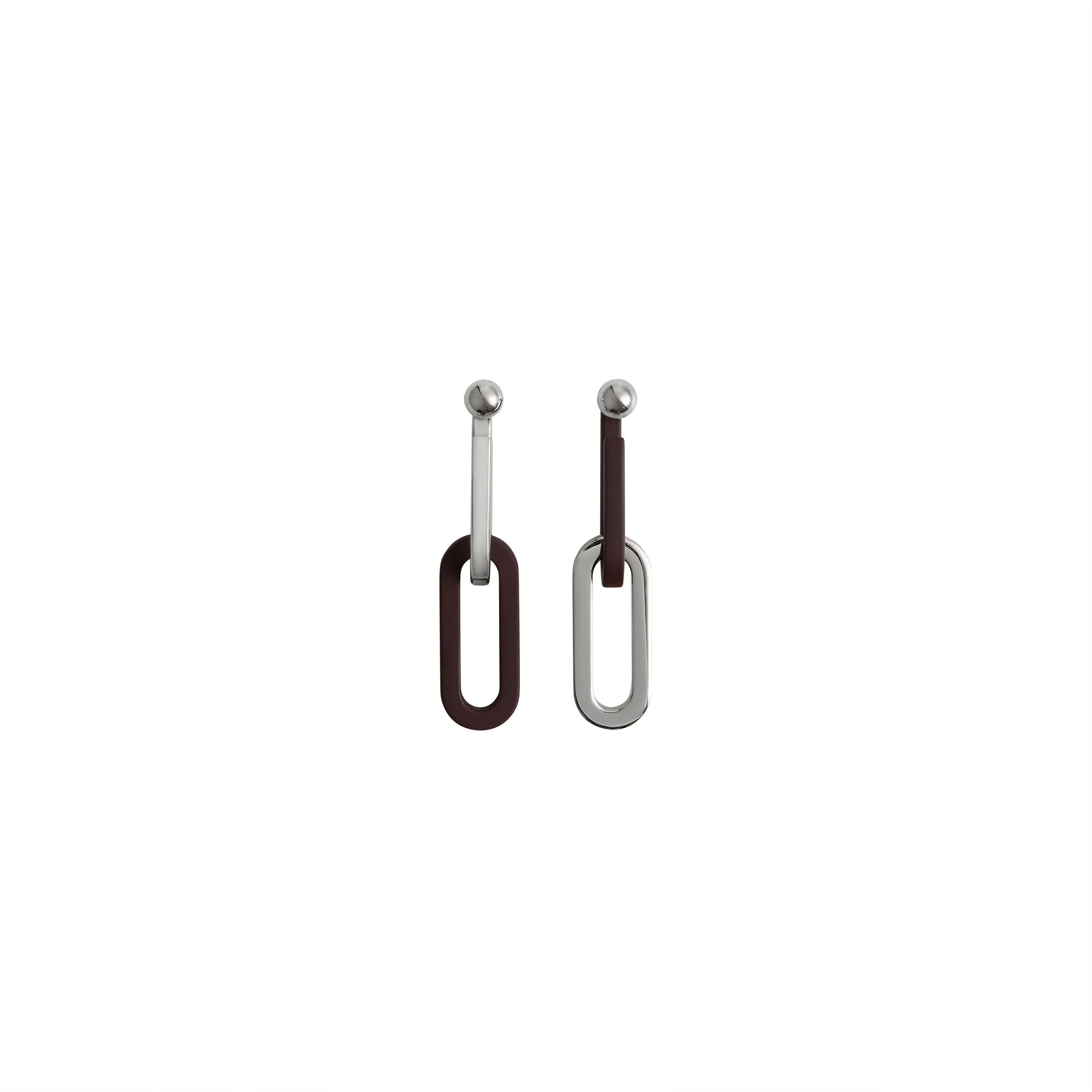 Boucles d'oreilles à maillons - Deep Claret