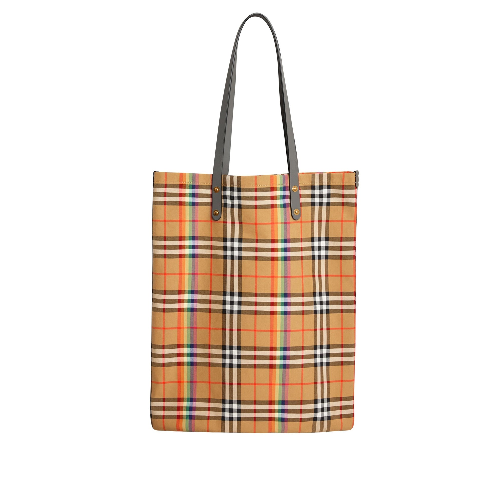 Grand sac shopper à motif Rainbow Vintage Check - Dark Grey