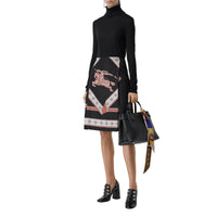 Sac The Banner moyen en cuir avec Vintage Check - Black