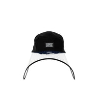 Casquette à bords larges transparente en sergé de coton - Black