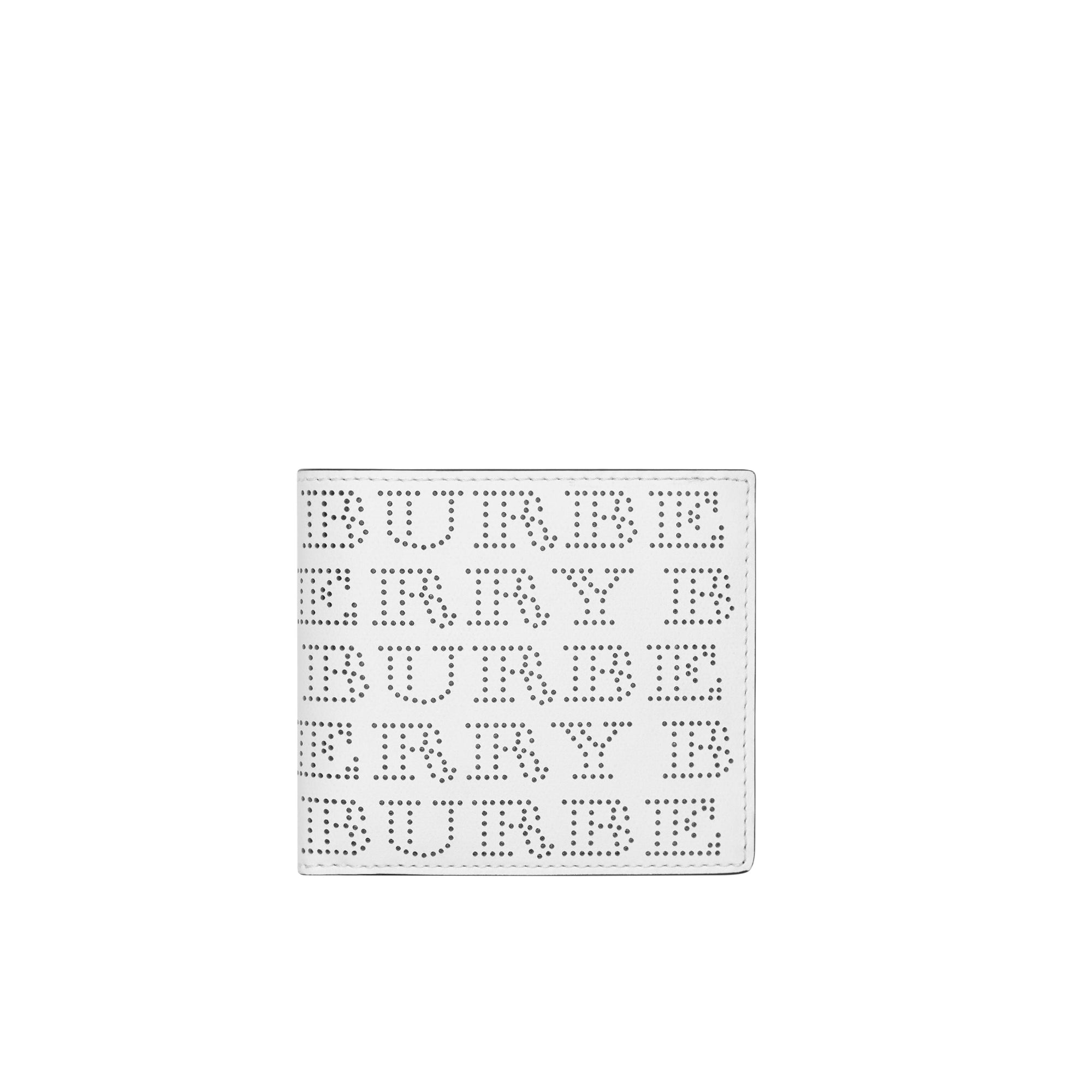 Portefeuille à rabat multidevise en cuir - Optic White