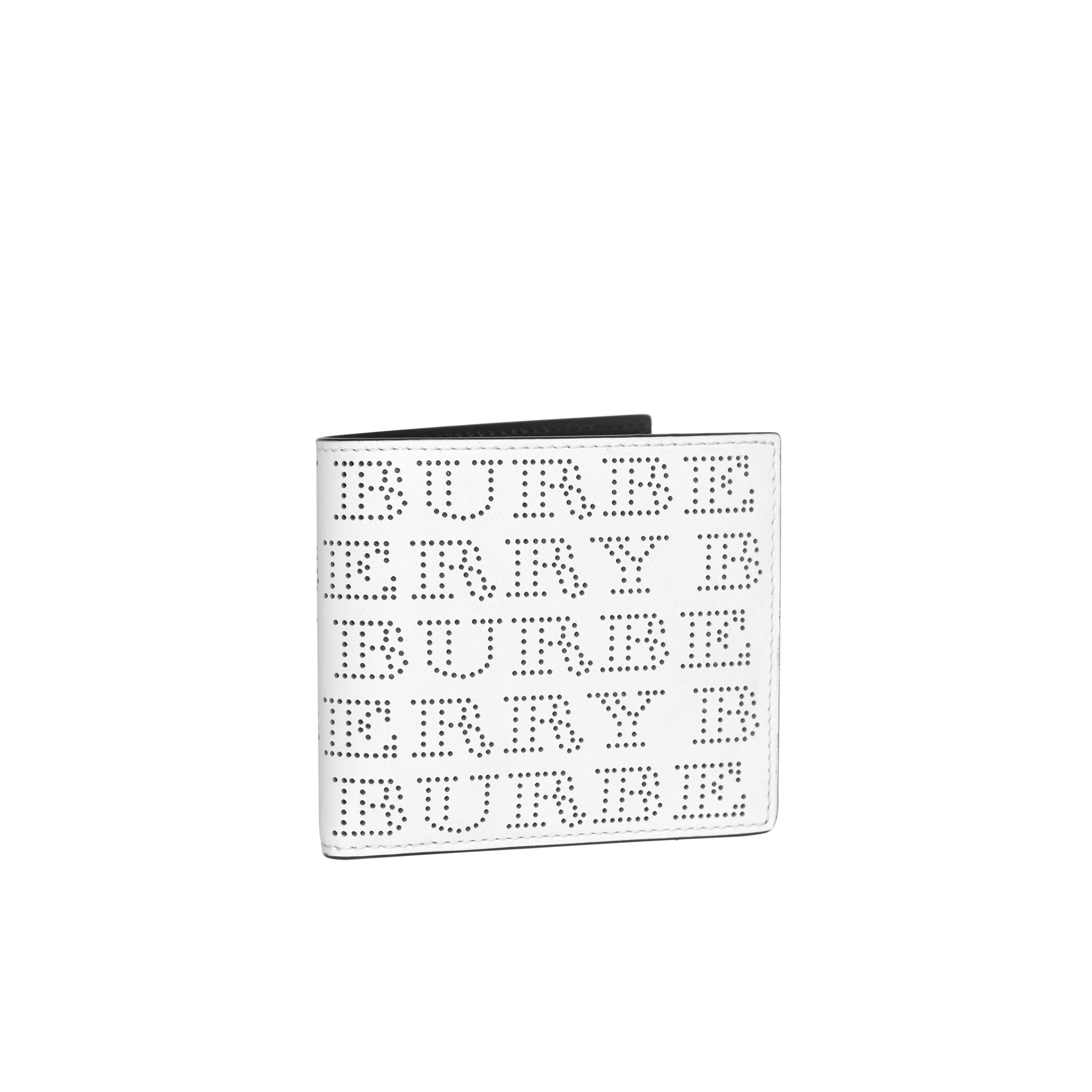 Portefeuille à rabat multidevise en cuir - Optic White