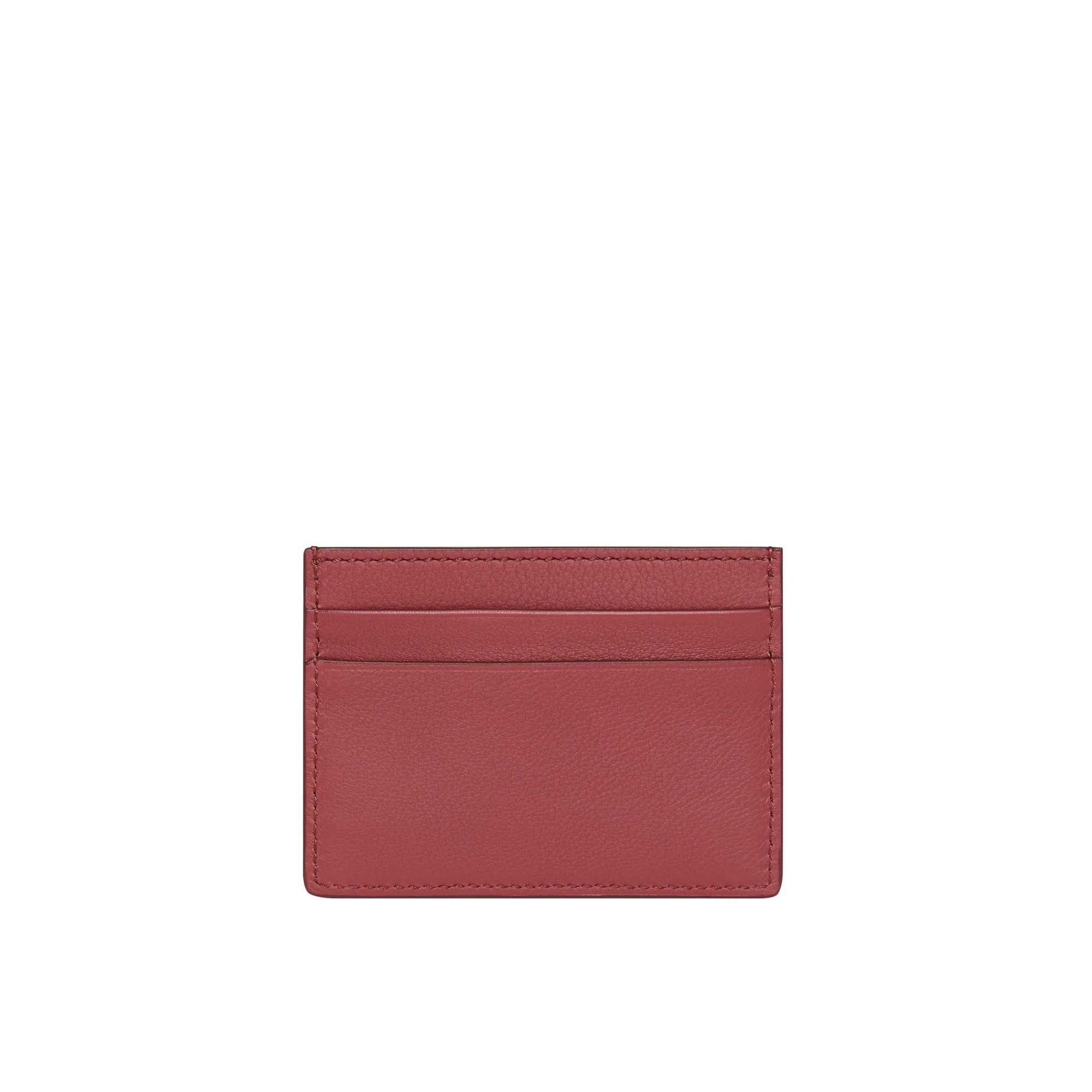 Porte-cartes en cuir à écusson estampé - Crimson