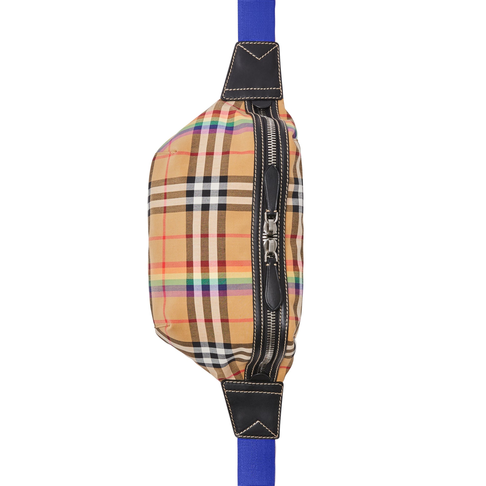 Sac banane moyen à motif Rainbow Vintage Check - Antique Yellow