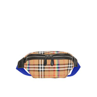 Sac banane moyen à motif Rainbow Vintage Check - Antique Yellow