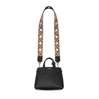 Sac The Baby Banner en cuir à motif Vintage Check - Black