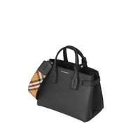 Sac The Baby Banner en cuir à motif Vintage Check - Black