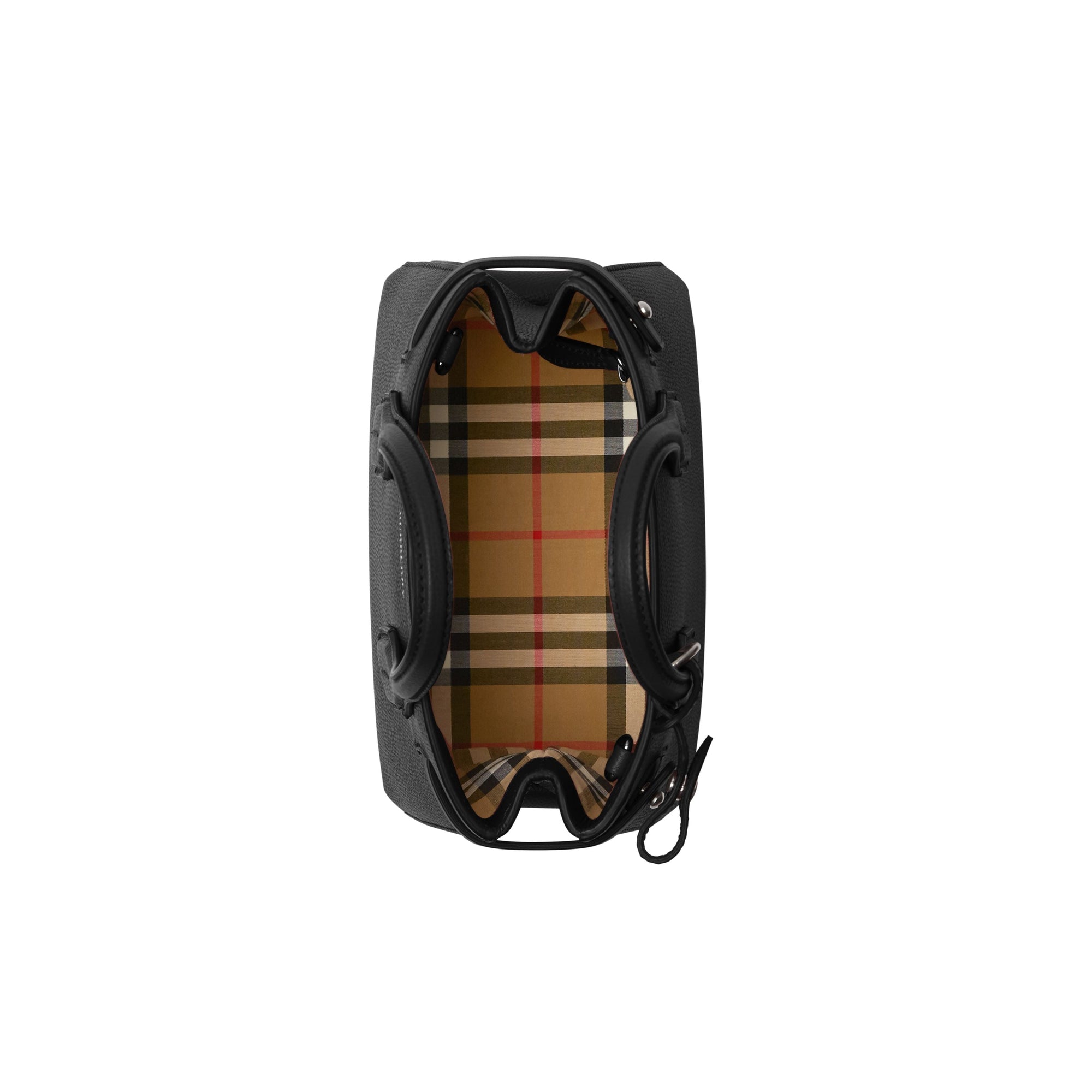 Sac The Baby Banner en cuir à motif Vintage Check - Black