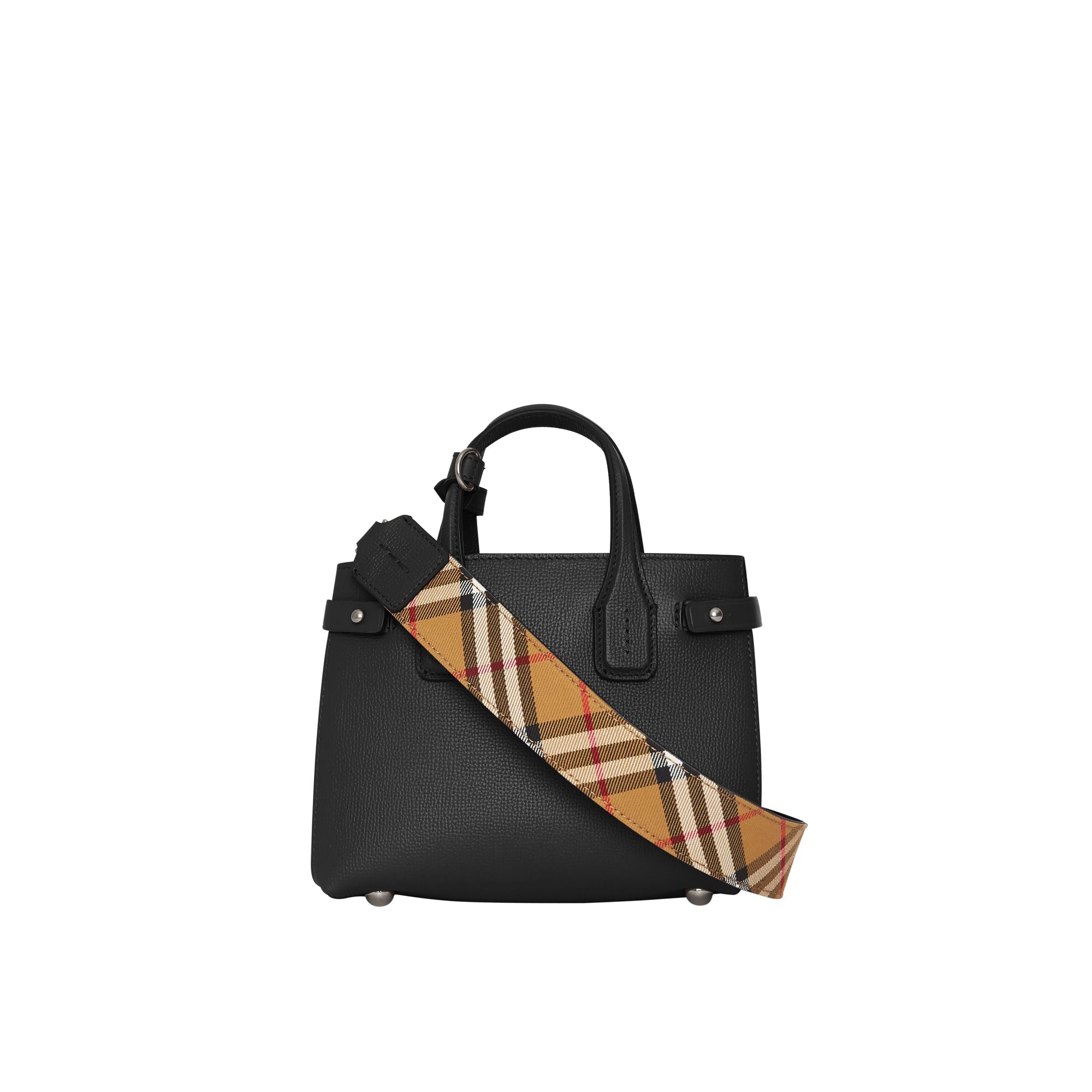 Sac The Baby Banner en cuir à motif Vintage Check - Black
