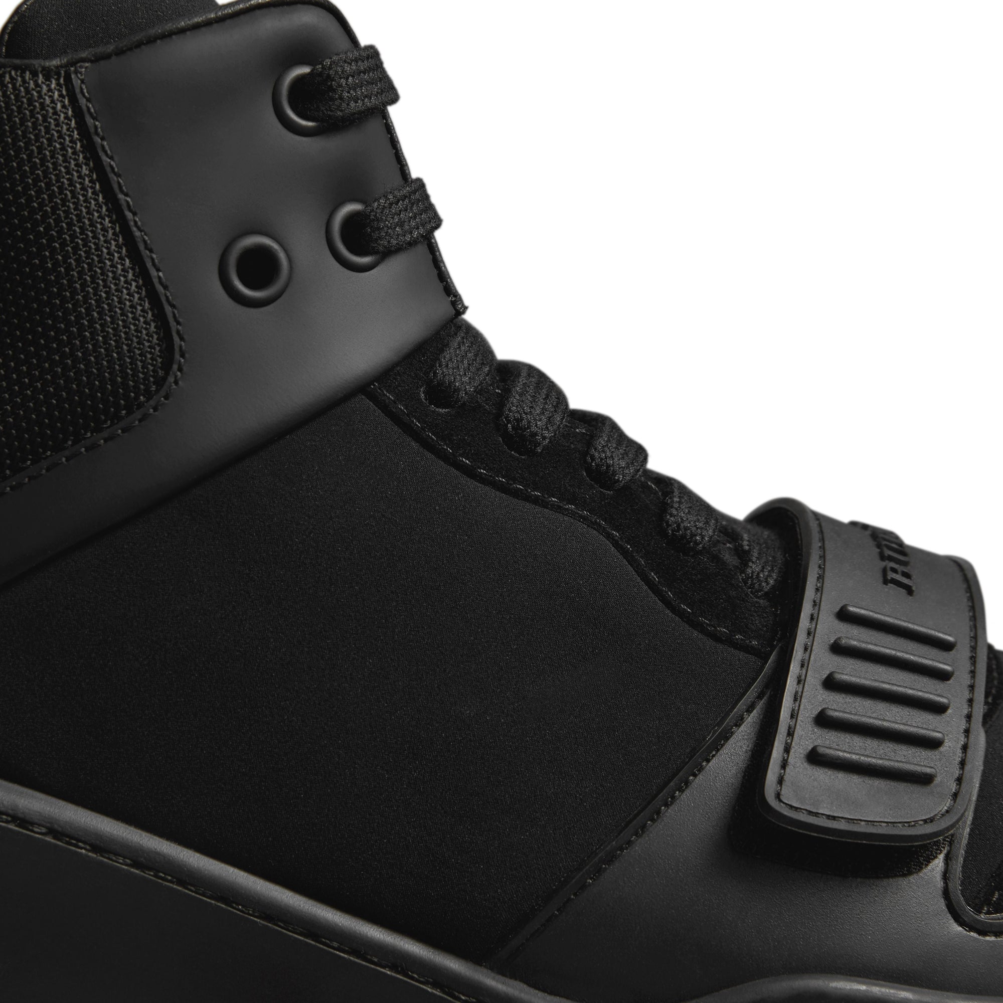 Sneakers montantes en cuir velours - Black & Black