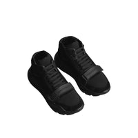 Sneakers montantes en cuir velours - Black & Black