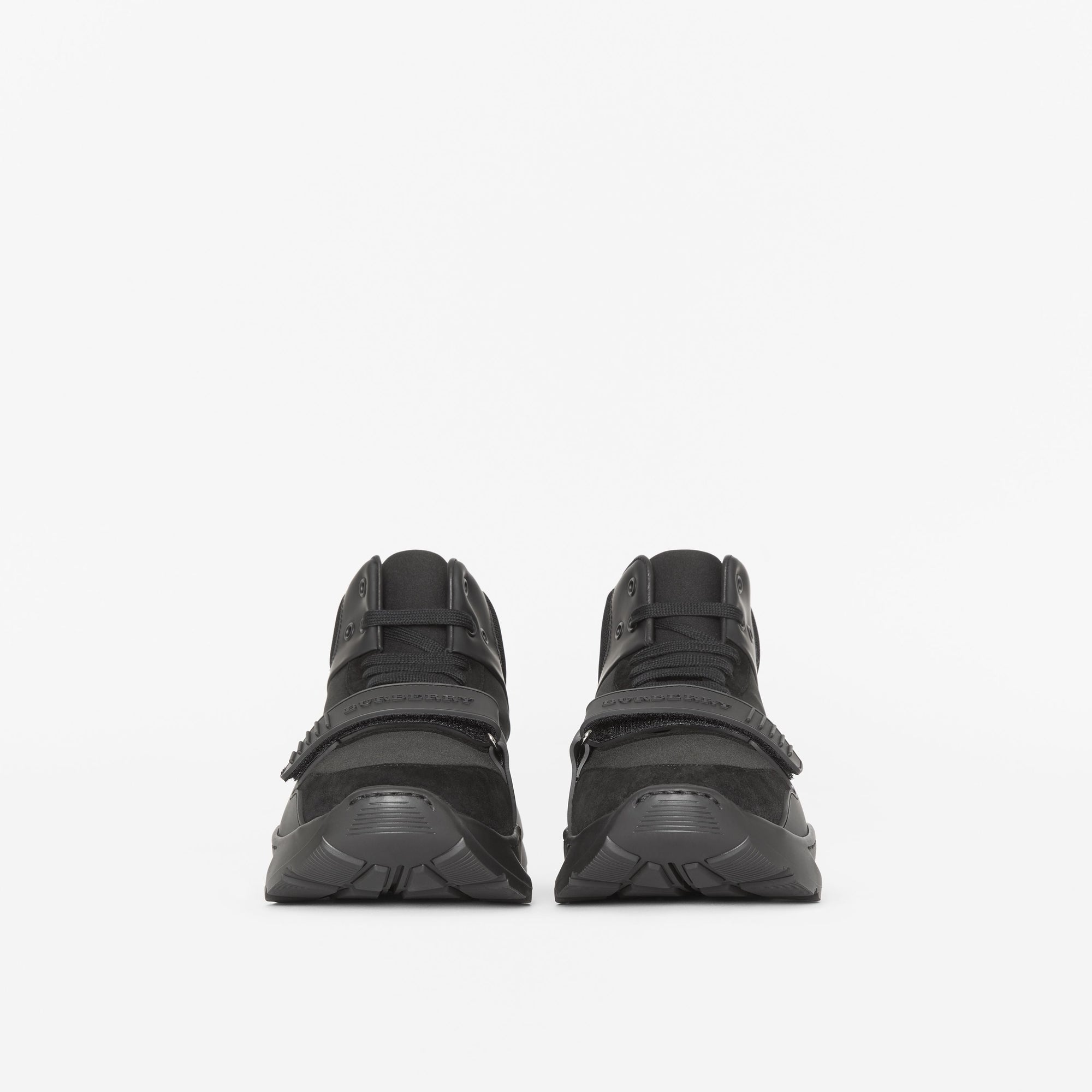 Sneakers montantes en cuir velours - Black & Black