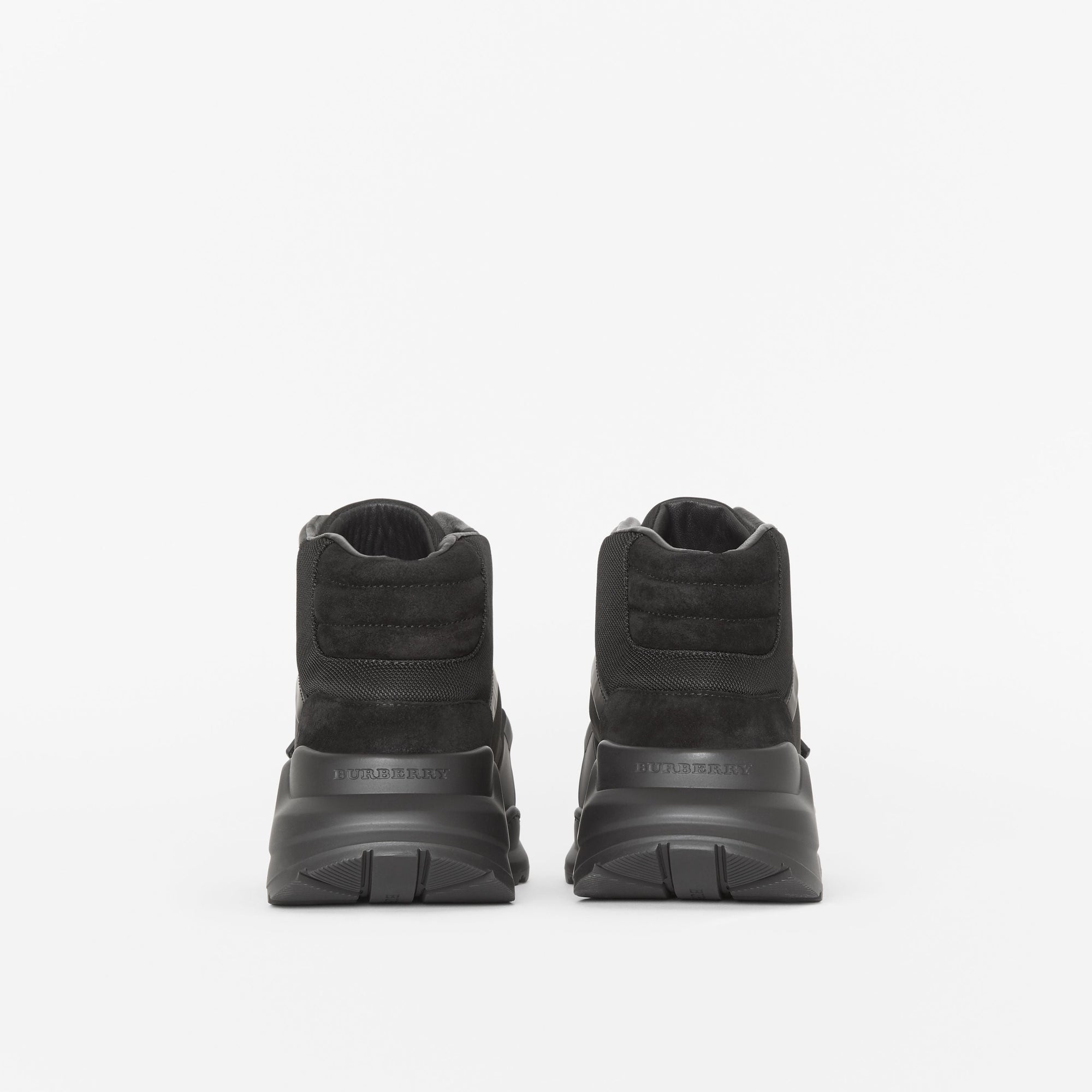 Sneakers montantes en cuir velours - Black & Black
