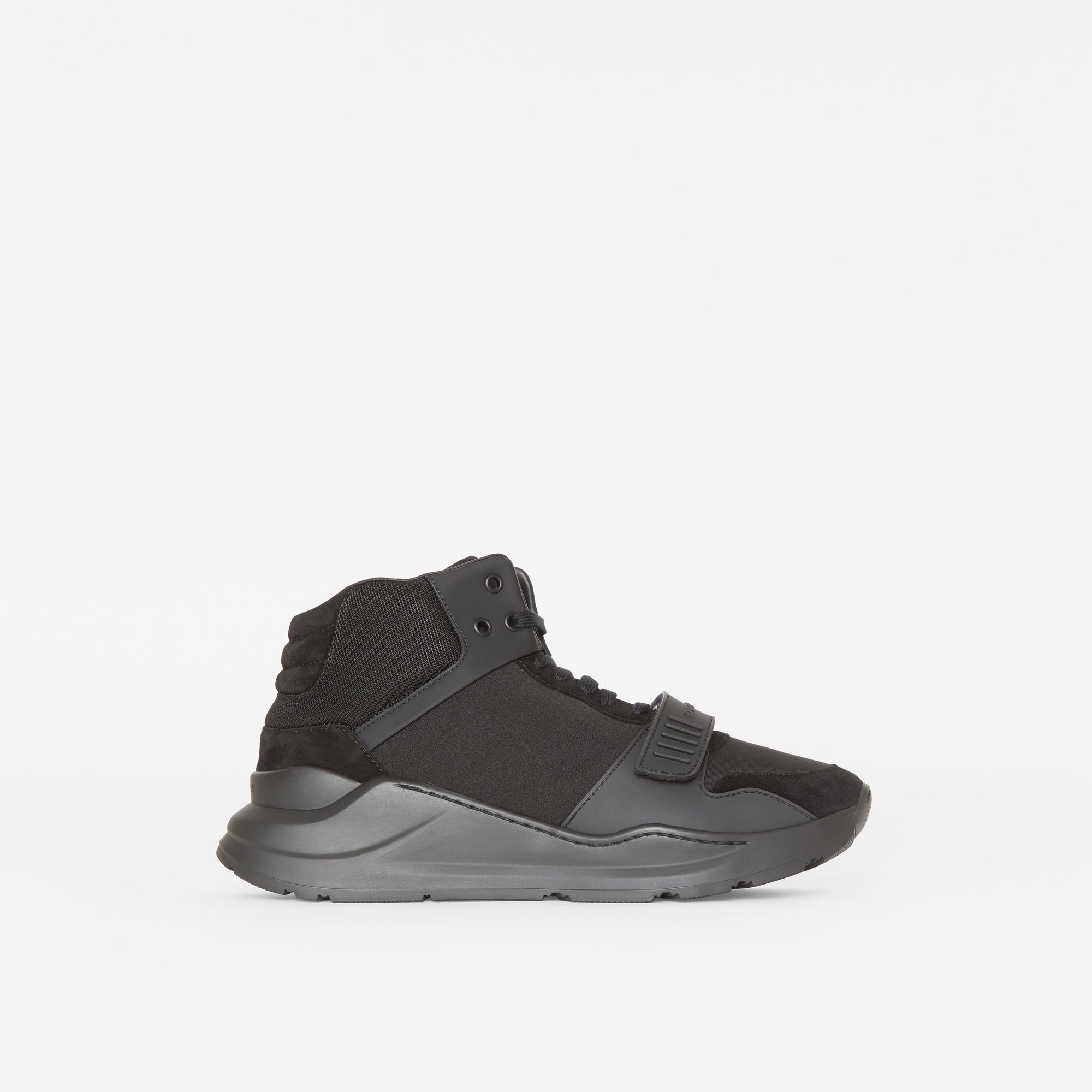 Sneakers montantes en cuir velours - Black & Black