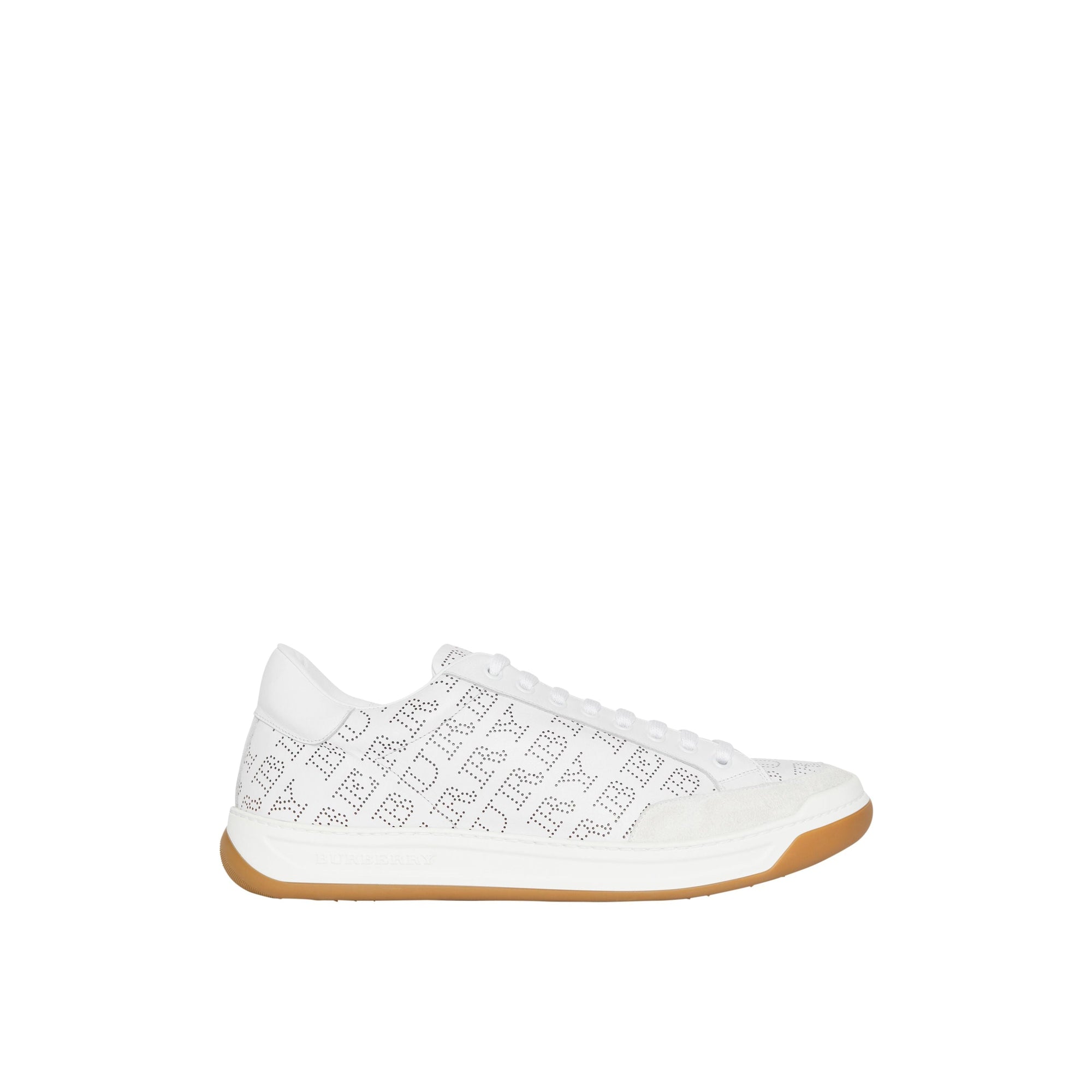 Sneakers en cuir à logo imprimé - Optic White