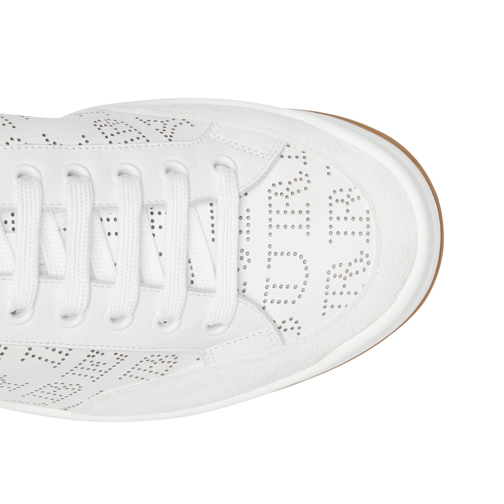 Sneakers en cuir à logo imprimé - Optic White