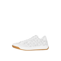 Sneakers en cuir à logo imprimé - Optic White