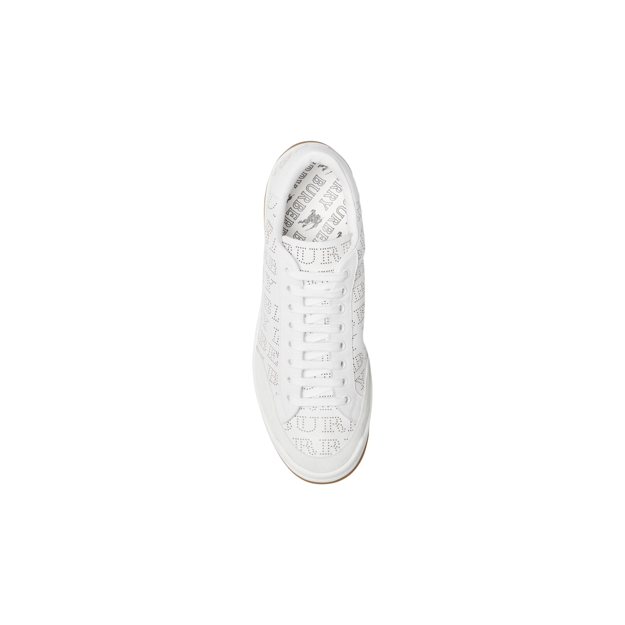 Sneakers en cuir à logo imprimé - Optic White