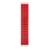 Écharpe classique en cachemire à motif Vintage Check - Military Red