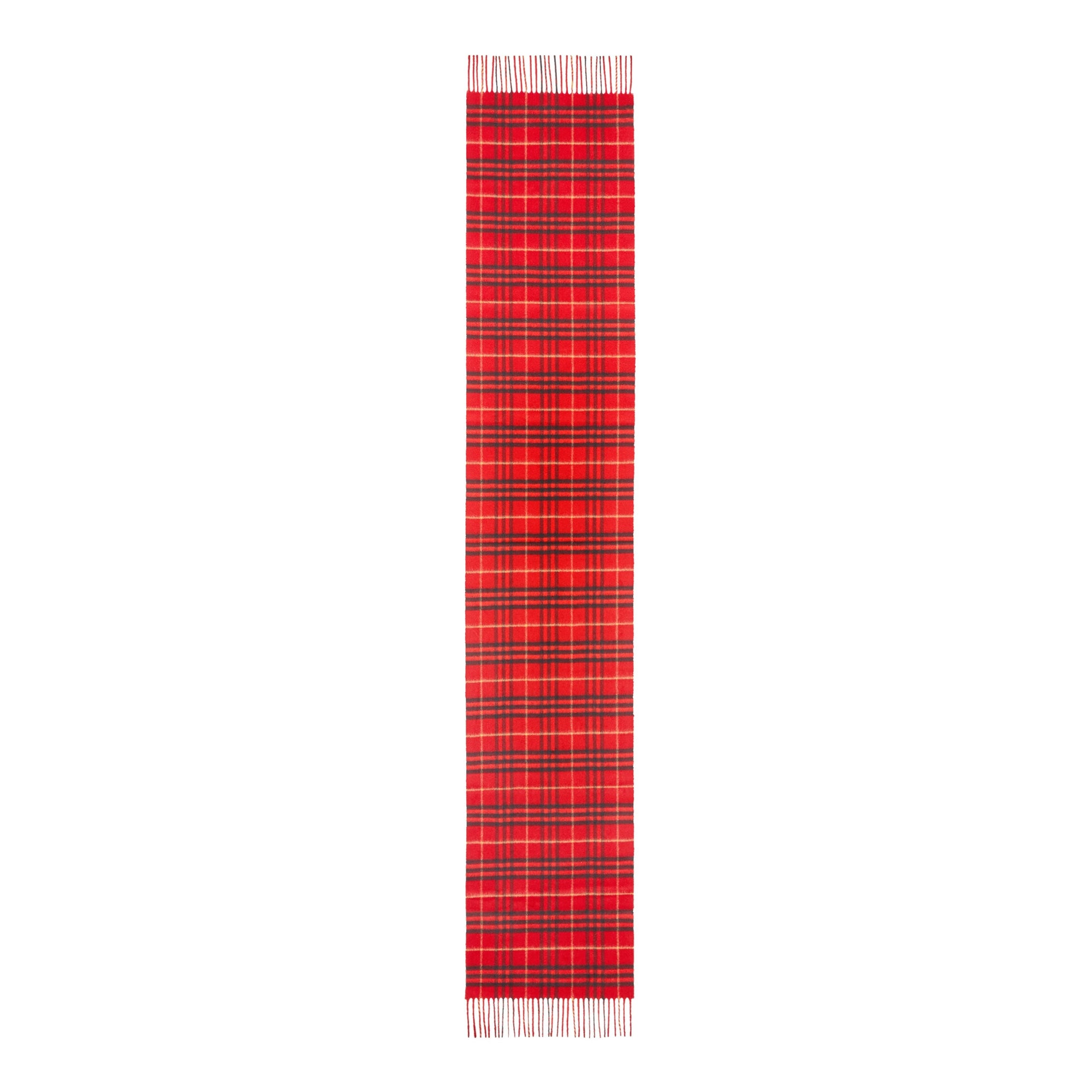 Écharpe classique en cachemire à motif Vintage Check - Military Red