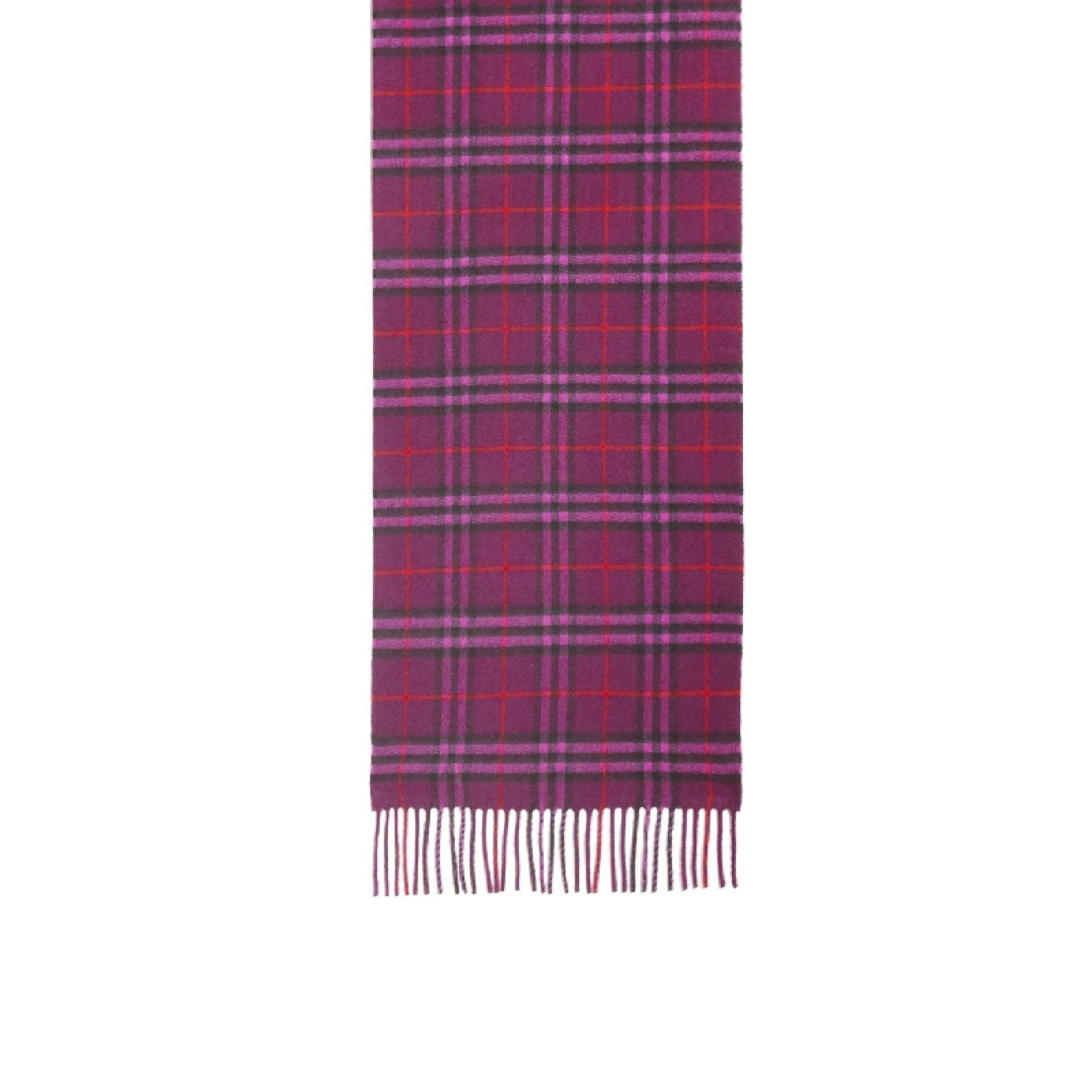 Écharpe classique en cachemire à motif Vintage Check - Dark Violet