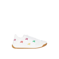 Sneakers en cuir à emblème du cavalier brodé - Optic White & Multicolour