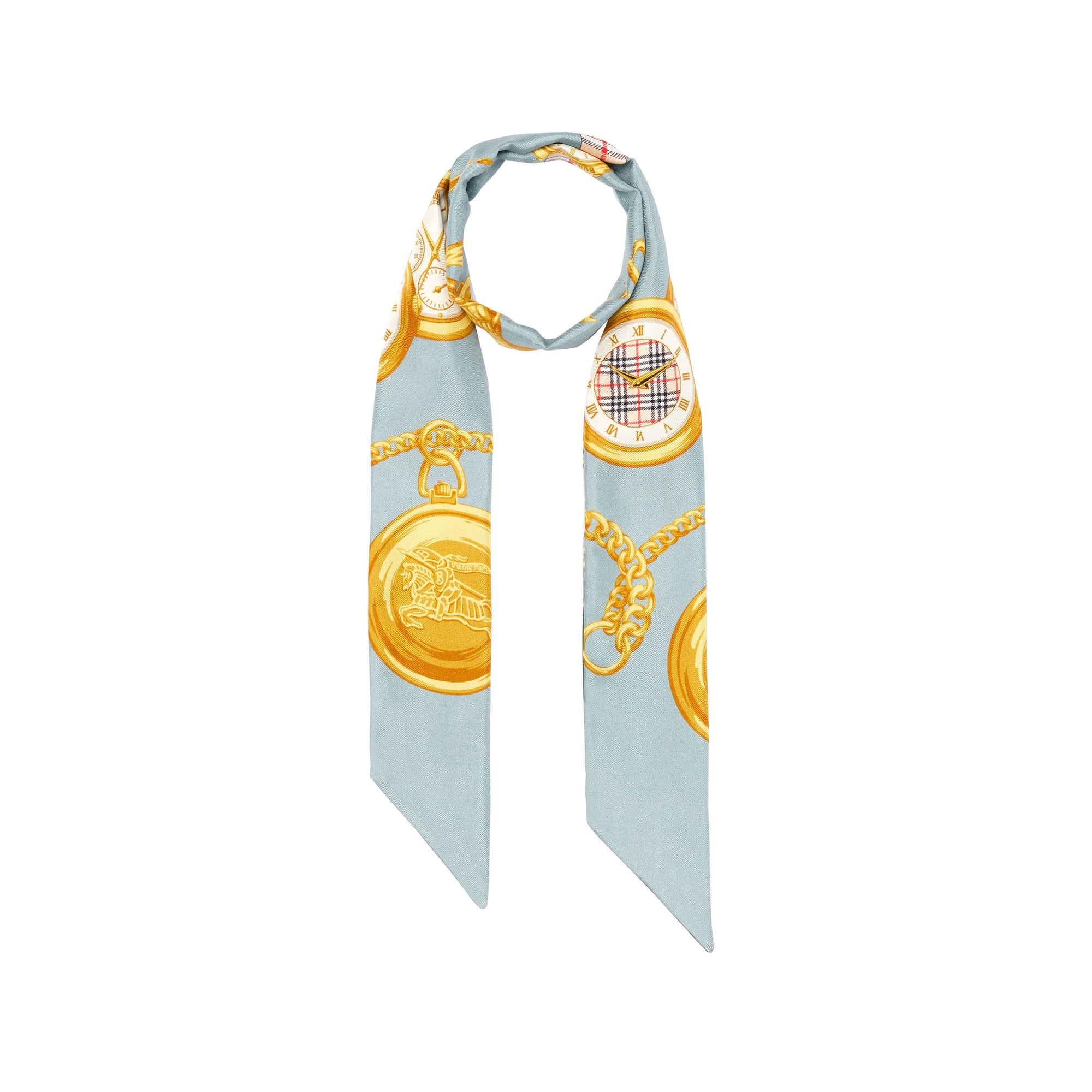 Foulard ultrafin en soie à imprimé d'archive - Multicolor