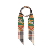 Foulard ultrafin en soie à imprimé d'archive - Multicolor