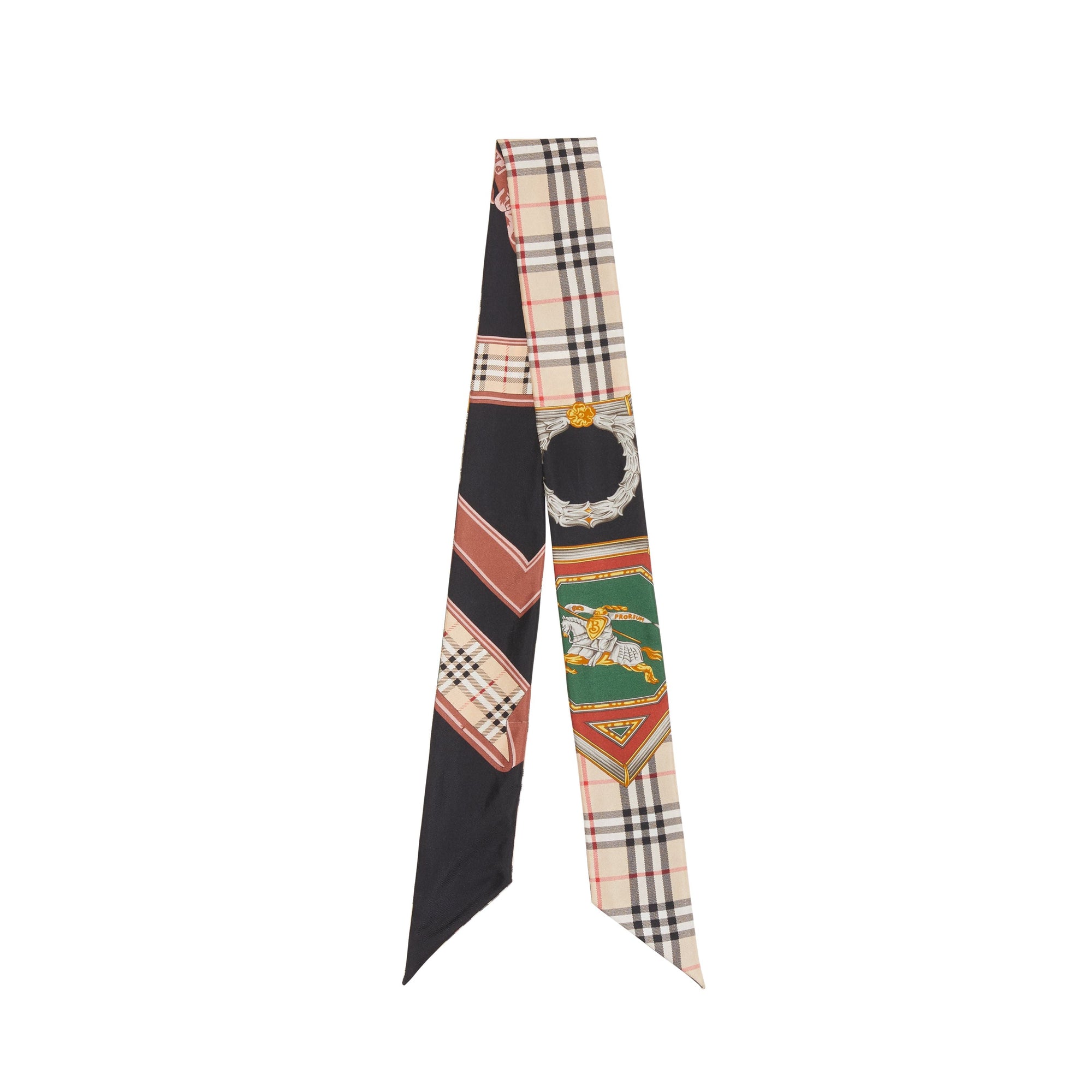 Foulard ultrafin en soie à imprimé d'archive - Multicolor