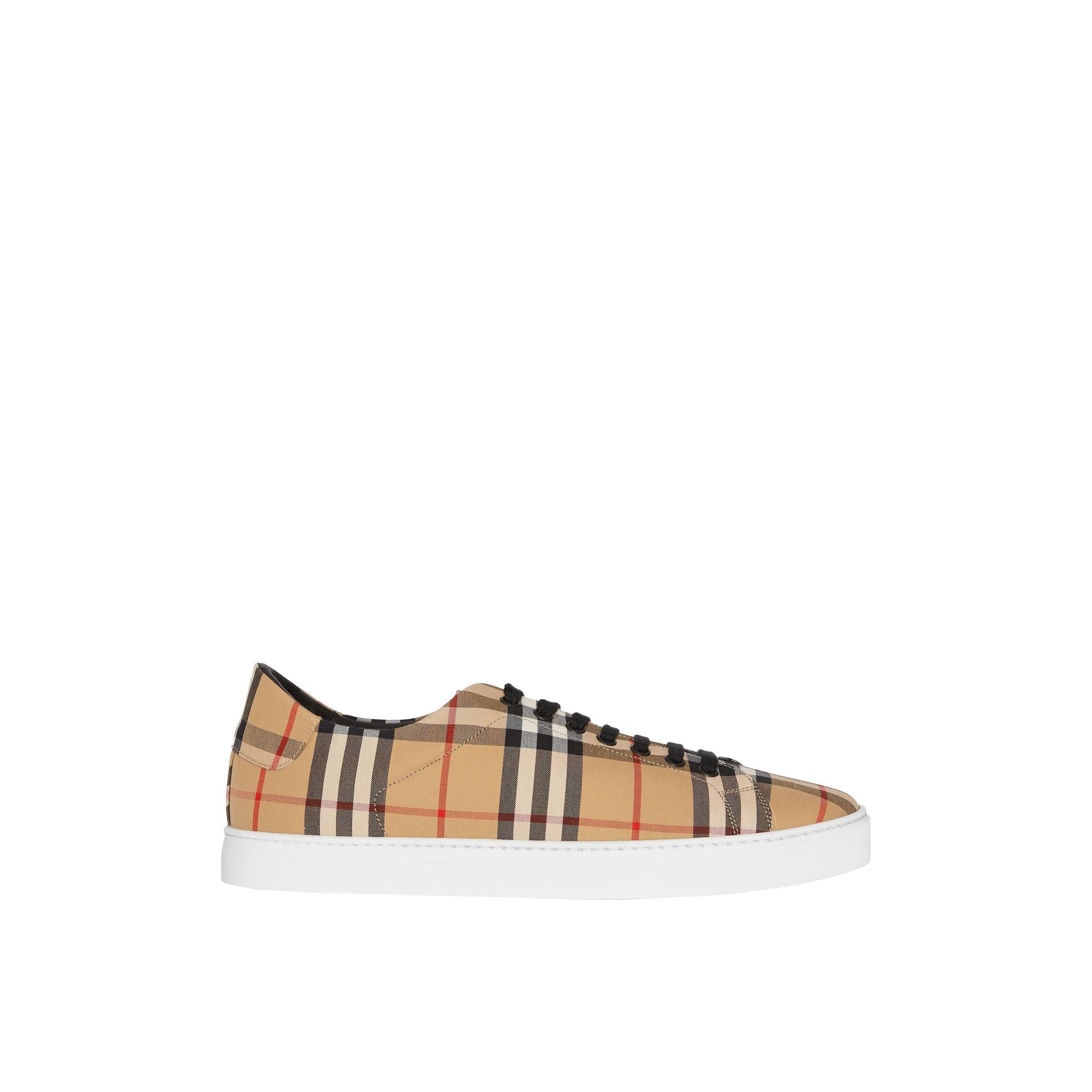 Sneakers en cuir à motif Vintage check - Antique Yellow